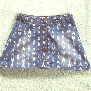 Button down jean skirt